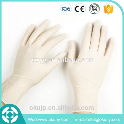 S M L Size Natural latex gloves wholesale