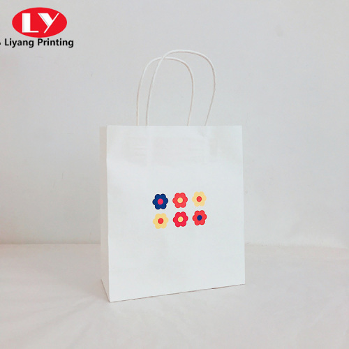 Gift paper packaging bag with logo printed