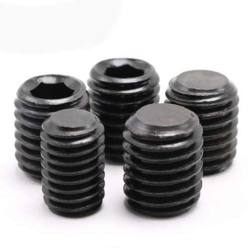 Black oxide Hexagon socket set screws with flat point