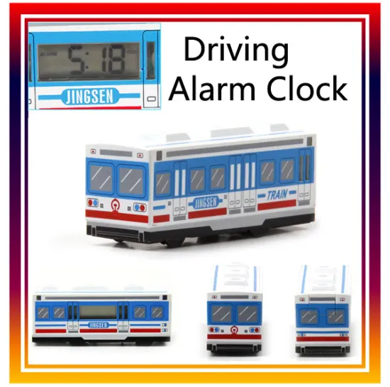 Smart Creative Auto Bus Alarm Clock ,Driving Car LCD Alarm Clock