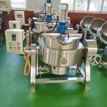 Çeşitli pişirme görevleri için 500 litre paslanmaz çelik buhar ceketli pişirme pot