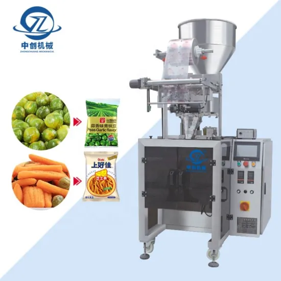 Vertical Sachet Packaging Machine for Pea, Nitrogen-Preserved Potato Chips, Multifunction Crisps, Biscuits, Bean and Onion Rings Candy