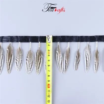 Multiple Style Pheasant Feathers: Novelty Costumes, Sewing Fabric, and 3-8cm Pheasant Feather Trim for Handmade Crafts