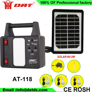 AT-118 Portable home used solar led light solar system , solar lighting systems