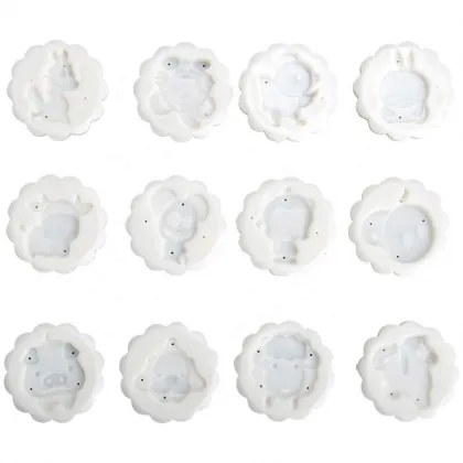 Food Grade Plastic ABS Round Mooncake Mold Pastry Tool