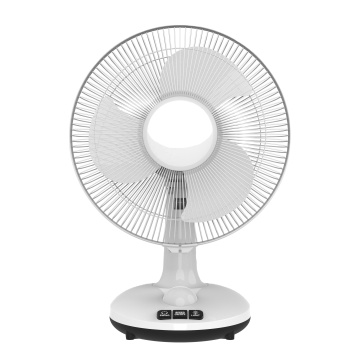 Best Quality 12 Inch Rechargeable Portable 2 in 1 Table Fan with LED Light