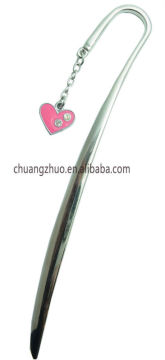 Fashion heart metal bookmark