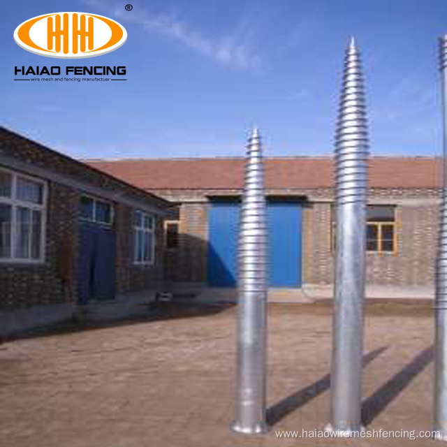 Hot dip galvanized no dig screw ground anchor