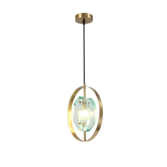 INSHINE Green Crystal Brass Pendant Light