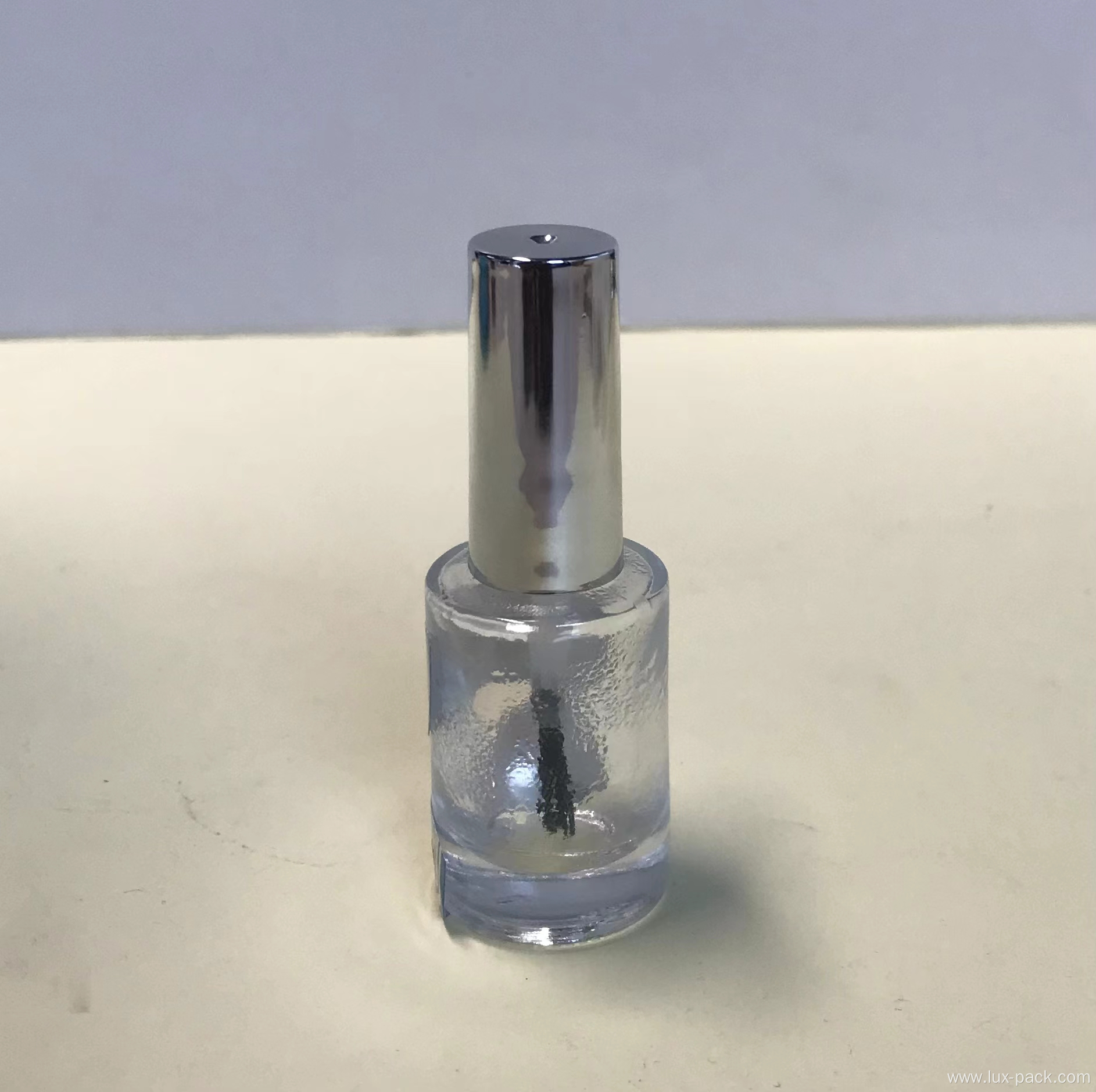 Empty Transparent Glass Nail Polish Bottle With Cap