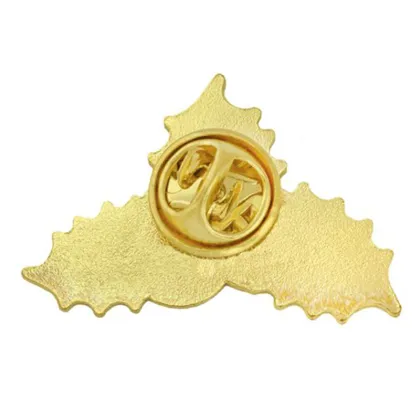 Custom Metal Holly Berry Pin Christmas Gift
