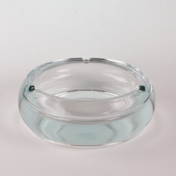 Wholesale Free Sample Heavy Large Clear Round Glass Ashtray for Cigar Smoking Accessories