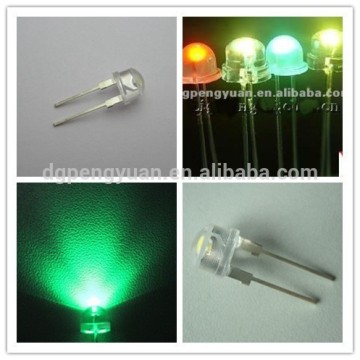 2015 HOT viridity green 8mm straw hat led 1000pcs/bag top quality