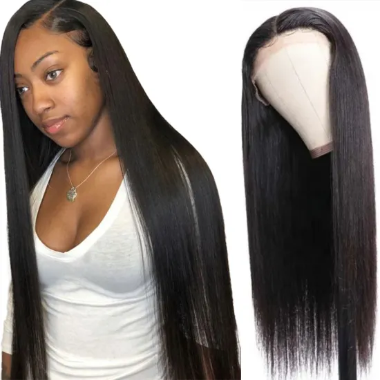 Transparent 4x4 Lace Closure Wig Pre Plucked 30 Inch Full Lace Human Hair Wigs Bleached Knot 360 Straight Hd Lace Frontal Wig