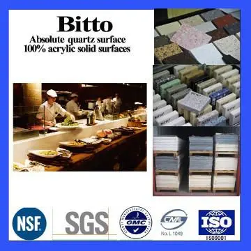 20mm polished quartzite stone fast food store countertop