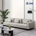 Vielseitiges graues Ledersofa für das Wohnzimmer