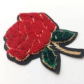 Personalized custom flower rose embroidery patch