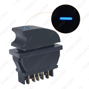 New Universal 5-Pin Car Power Window Switch 12V/24V 20A with Blue LED Illumination