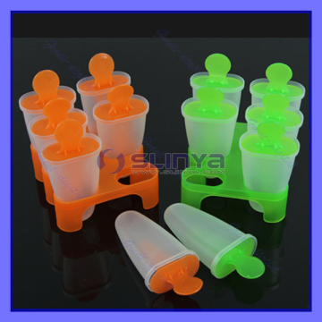 6 Cell Frozen Ice Cream Pop Mold Popsicle Maker Lolly Mould Tray Pan Kitchen DIY