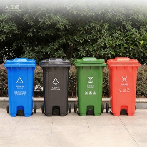 High Volume Outdoor Waste Container 100L 120L 240L Foot Operated