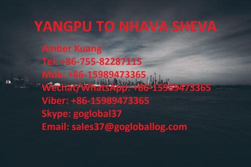 Vận tải đường biển Yangpu Quảng Tây đến Ấn Độ Nhava Sheva