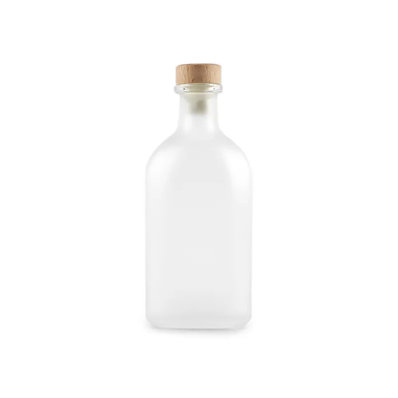 375ml Frosted Glass Wine Bottle4 Png