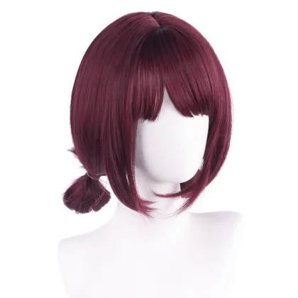 40cm Short Dark Red Nina Iseri Cosplay Wig - GIRLS BAND CRY