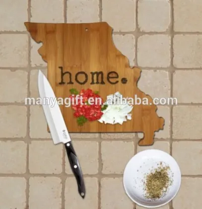 Missouri "home" Bamboo Cutting Board Wooden Boards For Serving Food