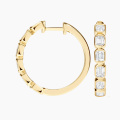 2 ပိုင်းမြမြ Lab Diamond 18K YG Hoops