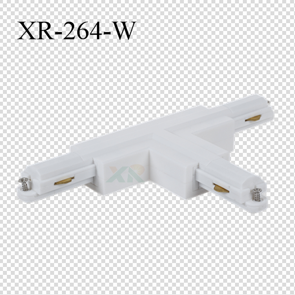 2 Wires Track T connector in white
