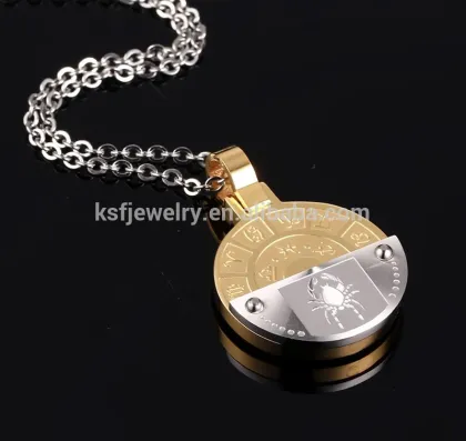 KSF Stainless Steel Cancer Zodiac Pendant Jewellry Pendant Necklaces Wholesale Price