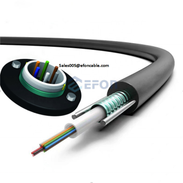 Outdoor Direct Buried Armored Fiber Optical Cable: GYXTW Multimode OM2 and OM3 with 8 Core Fibers for Network Installation