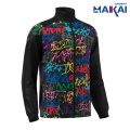 Men's Graffiti Zipper Long-Sleeve Sportswear