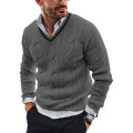 Camisola de suéteres de pulôtera de manga comprida masculina
