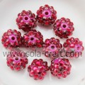 Resin Rhinestone Beads10*12MM Rose Solid Small Spacers For DIY Necklace