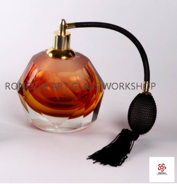 Reddish Brown Vintage Glass Perfume Bottle