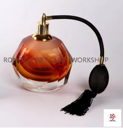 Reddish Brown Vintage Glass Perfume Bottle