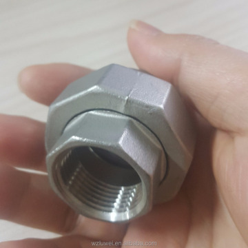 Stainless steel 304-CF8 union pipe fitting DN20