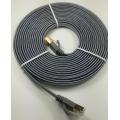 Abgeschirmtes Cat7-Flach-Nylon-geflochtenes Ethernet-Kabel