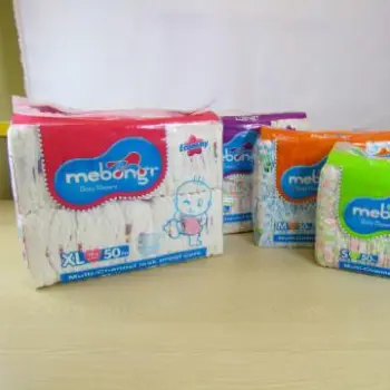 Colourful bag packed Grade B baby diaper