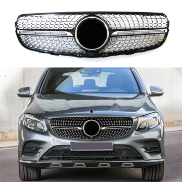 Tuning Kühler GLC63 Diamant vorderen Stoßfänger Kühlergrill für Mercedes-Benz GLC-Klasse X253/C253 (2015-2019)