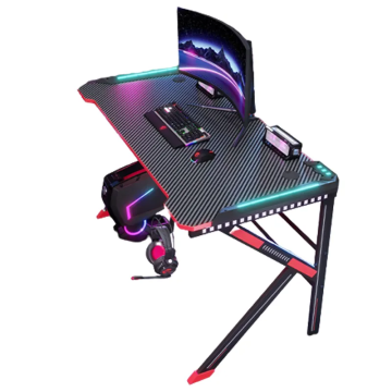 Second Hand Gaming Table and Chair Set with PC Desk