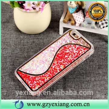 Mobile accessories s shape double color quicksand back cover case for Samsung galaxy j5 phone case cover