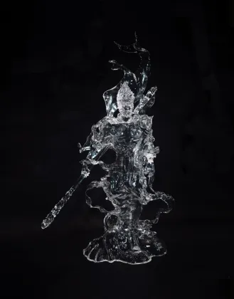 Crystal Sun Wukong Monkey King Sculpture