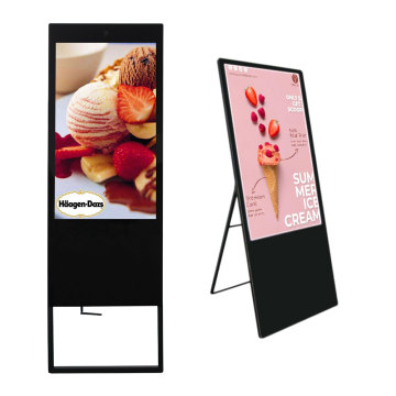 4K A-Shape Digital Poster Kiosk for Shop - 23 Inch Outdoor Standing Media Advertiser