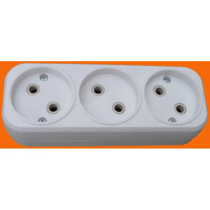 Soket Listrik Plastik Euro 3-in-1 16A