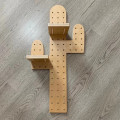 Wooden Cactus Hole Plate Free Punching Storage Rack