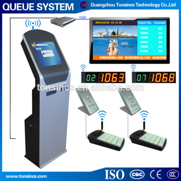 17 inch dual printers queue management system ticket dispenser kiosk