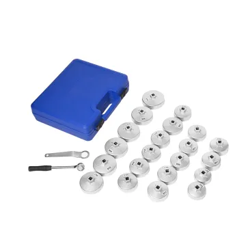 Hot 23pcs Aluminum Alloy Cup Type Oil Filter Wrench Socket Removal Tool Set