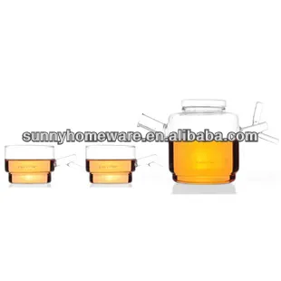hand made glass tea set / glass tea pot / tableware